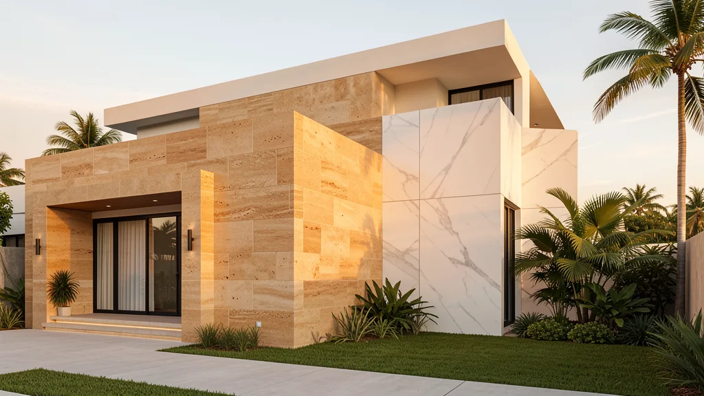 Facade — Limestone & Marble Cladding — konsep desain Lockin Stone